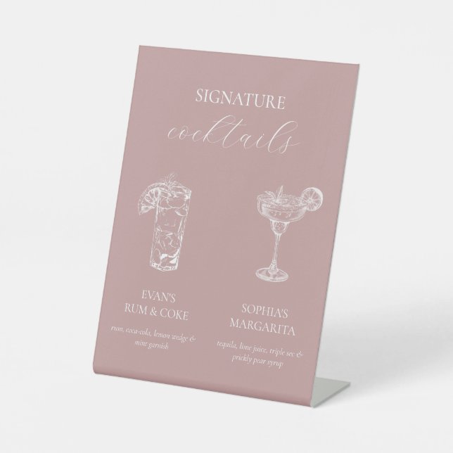 Simple Elegance Signature Cocktail Sign (Front)