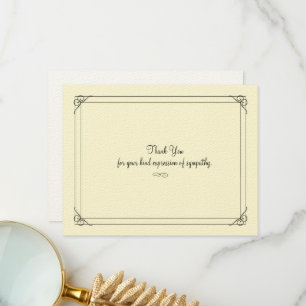 Simple Elegance-Sympathy Thank you cards