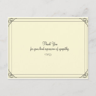 Simple Elegance-Sympathy Thank you cards