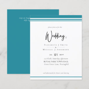Simple Elegance Turquoise Modern Budget Wedding