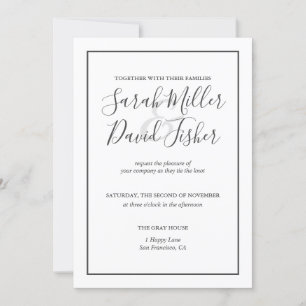 Simple Elegance Wedding Invitation