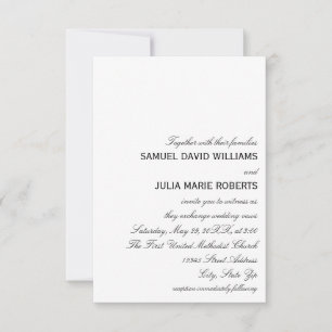 Simple Elegance Wedding Invitation 3x5