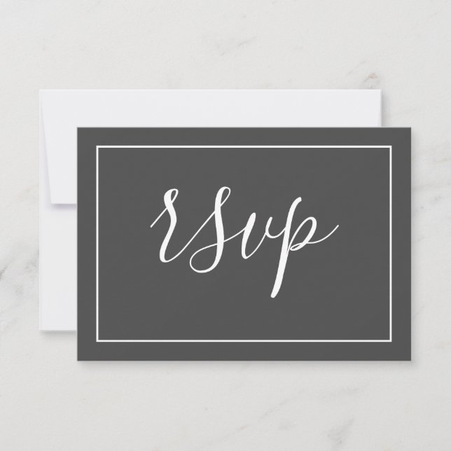 Simple Elegance Wedding RSVP Response Card (Front)