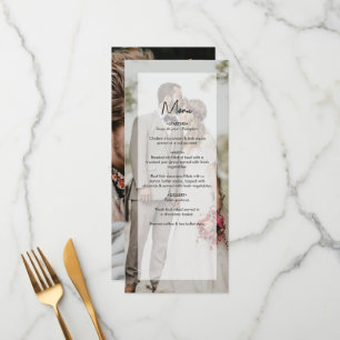 Simple Elegant 2 Photo Overlay Script Wedding Menu
