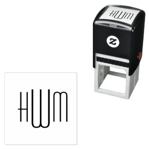 Simple Elegant 3 Initial Letter Monogram #9HV Self-inking Stamp