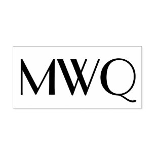 Simple Elegant 3 Initial Monogram #6S Self-inking Stamp