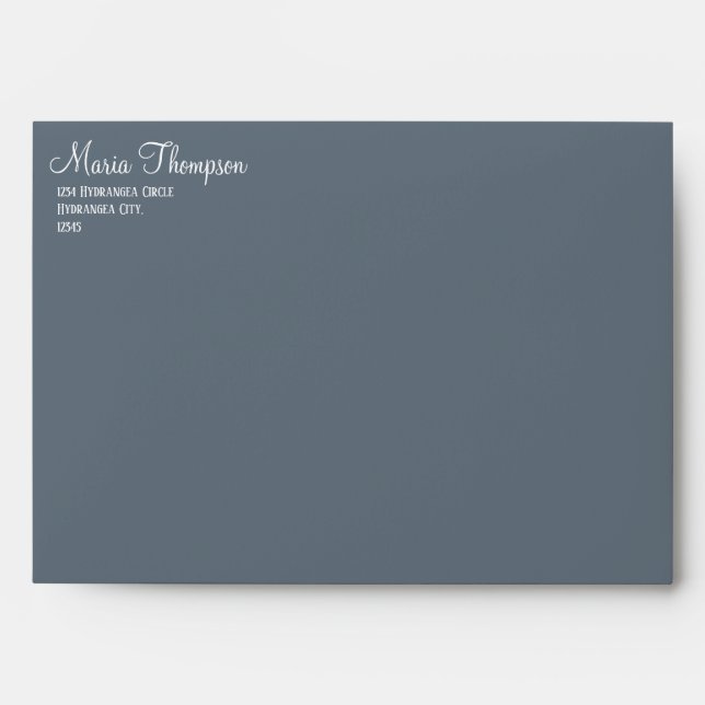 Simple Elegant 5x7 Damask Wedding Invitation Envelope (Front)
