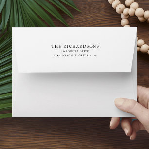 Simple Elegant 5x7 Return Address Envelope