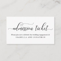 Simple Elegant Admission Ticket Enclosure Card