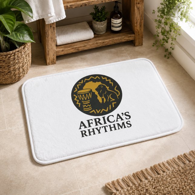 Simple Elegant African Lion Drum Bath Mat (Creator Uploaded)