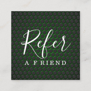 Simple Elegant Aqua Blue and White Referral Card