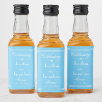 Simple Elegant AquaBlue Wedding White Details Mini