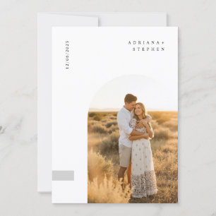 Simple Elegant Arch Photo Wedding Invitation