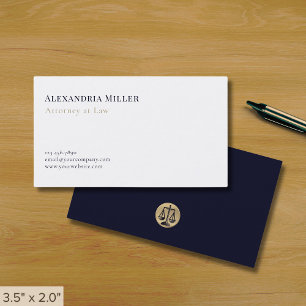 Simple Elegant Attorney at Law Business Card