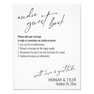 Simple Elegant Audio Guest Book Sign