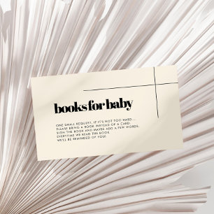 Simple elegant baby shower book request card