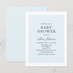 Simple Elegant Baby Shower Invitation Postcard