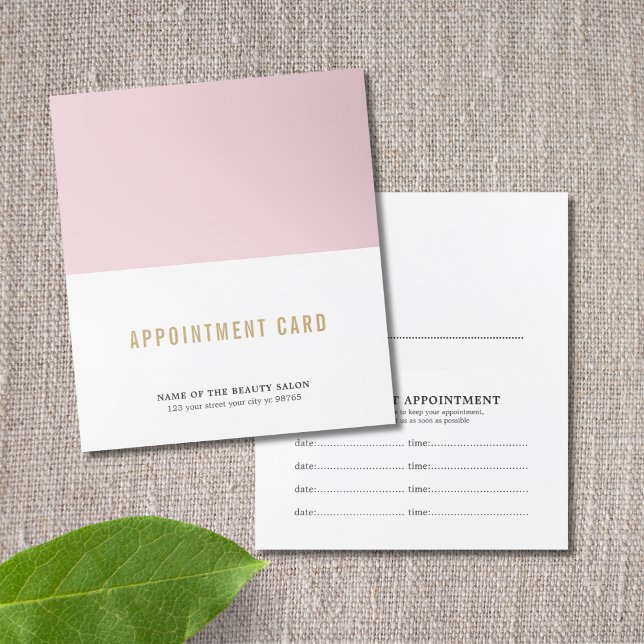 Simple Elegant Beauty Appointment Card (Creator Uploaded)