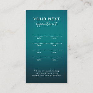 Simple Elegant Beauty Salon Appointment Card