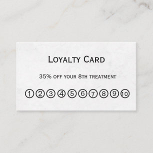 Simple Elegant Beauty Salon Loyalty Card