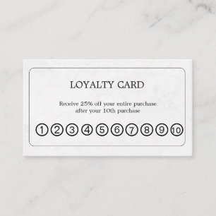 Simple Elegant Beauty Salon Loyalty Card