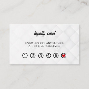Simple Elegant Beauty Salon Loyalty Card