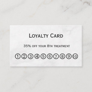 Simple Elegant Beauty Salon Loyalty Card