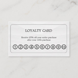 Simple Elegant Beauty Salon Loyalty Card