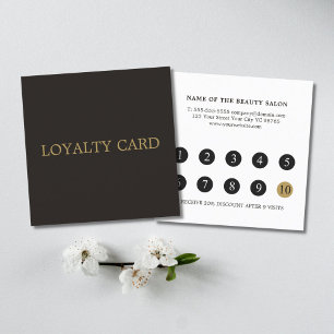 Simple Elegant Beauty Salon Loyalty Card