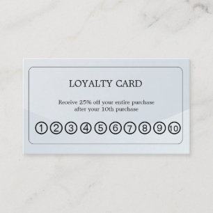 Simple Elegant Beauty Salon Loyalty Card