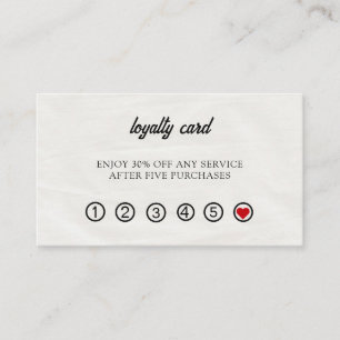 Simple Elegant Beauty Salon Loyalty Card