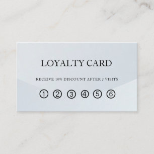 Simple Elegant Beauty Salon Loyalty Card