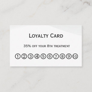 Simple Elegant Beauty Salon Loyalty Card