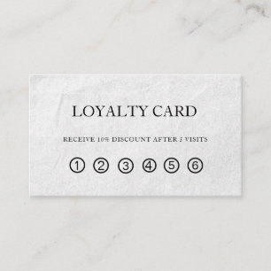 Simple Elegant Beauty Salon Loyalty Card