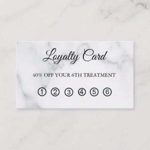 Simple Elegant Beauty Salon Loyalty Card