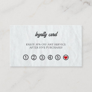 Simple Elegant Beauty Salon Loyalty Card