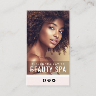 simple elegant beauty spa business card