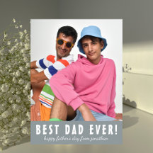 Simple Elegant Best Dad Ever | Fathers Day Photo