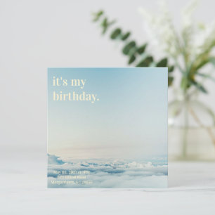 Simple elegant Birthday invitation