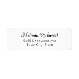 Simple & Elegant Black 2-Line Return Address