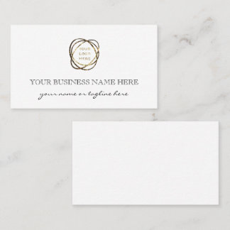 Simple Elegant Black Add Business Logo Custom   Card