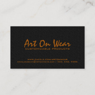 Simple Elegant Black And Brown Business Card