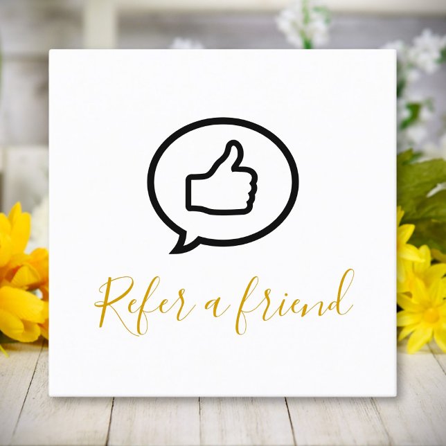 Simple Elegant Black and Faux Gold Referral Card (Creator Uploaded)