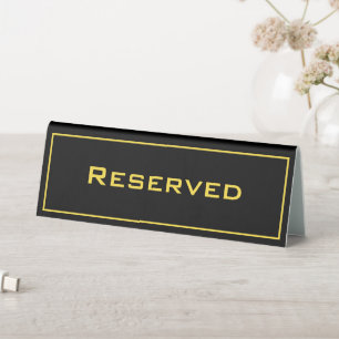 Simple Elegant Black And Gold Colour Reserved Text