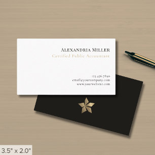 Simple Elegant Black and White Business Card
