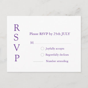 Simple Elegant Black and White Chic Script Wedding Postcard