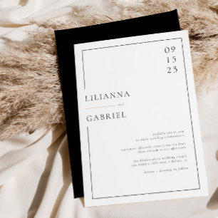 Simple Elegant Black and White Minimal Invitation