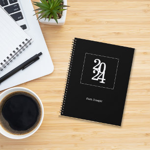 Simple Elegant Black and White Minimalist Planner