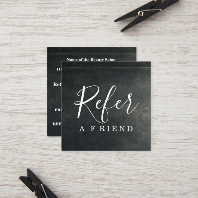 Simple Elegant Black and White Referral (Front/Back In Situ)