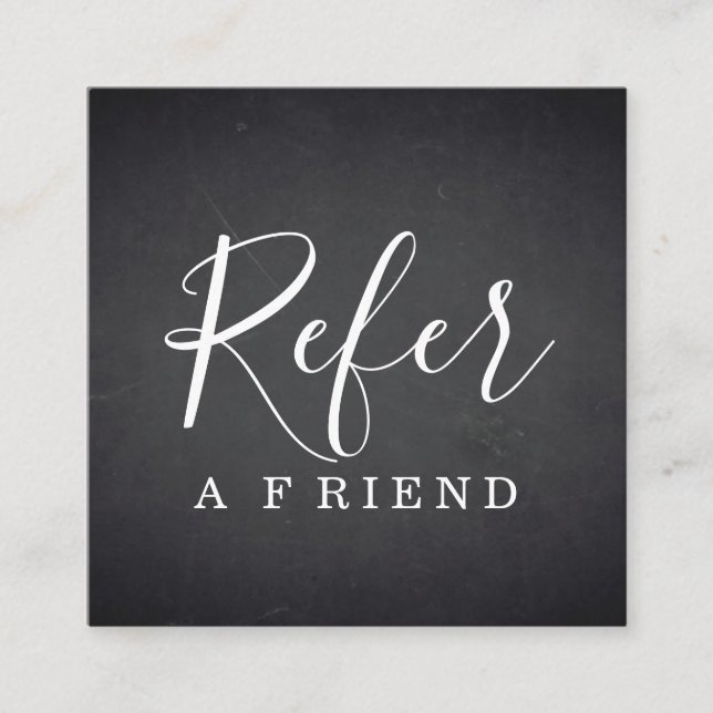 Simple Elegant Black and White Referral (Front)